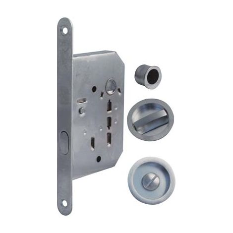 SERRATURA PORTA SCORREVOLE BON BONAITI  NICCHIE TONDE E.MM 50 B.TONDO CROMO SATINATO