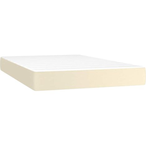 Maison Exclusive - Materasso a Molle Insacchettate Rigidità Media Crema 120x200x20 cm in Similpelle (1/5)