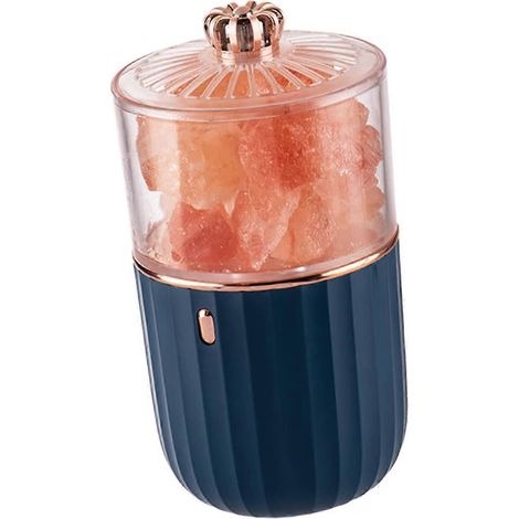 Diffuseur d'huiles essentielles à sels de sel à dégradé coloré pour chambre d'enfant, 14,5 x 7,8 x 7,8 cm, rose, bleu foncé
