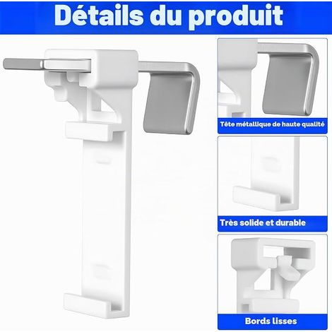 Long Clamping Brackets for Double Blind, Window Blind, Long Clamp Brackets for PVC Wooden Window Roller Blind (1/2)