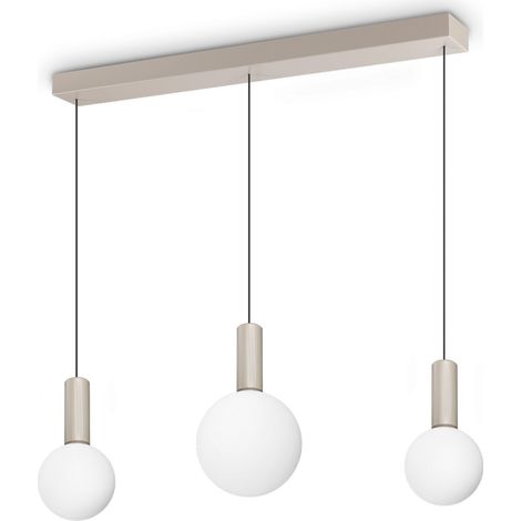Ideal Lux ODEON Suspension de bar blanche, 3 LED 3200 lm 3000 K (1/2)