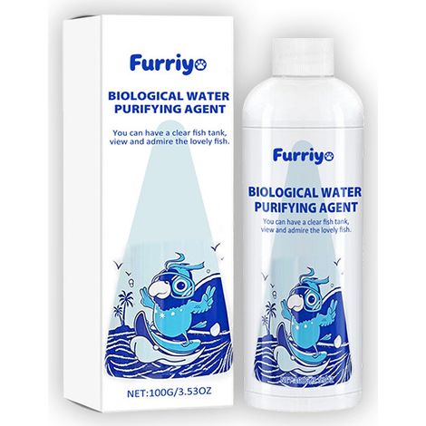 Furriyo Aquarienwasserreiniger-Algenentfernerpulver entfernt Algen, reinigt das Wasser und macht es klar für die Verwendung im Aquarium. (1/5)