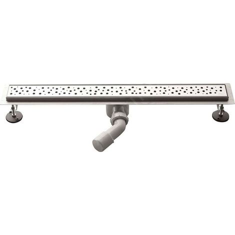 Aqualine - Bac en acier inoxydable avec grille de couverture 90x11x9 cm NO3190 (1/5)