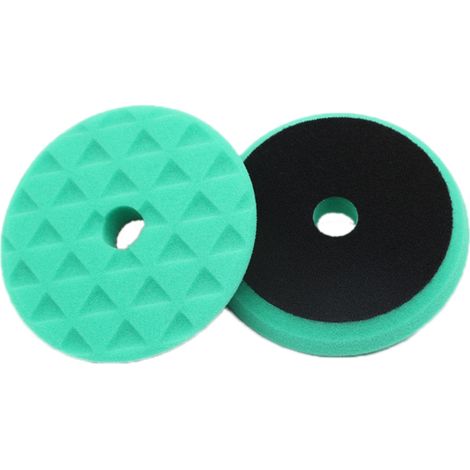 Disque éponge triangulaire vert de 15 cm (6 pouces) pour polisseuse voiture, cire, lustrage et