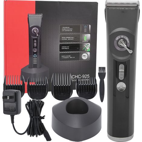Tondeuse à cheveux homme rechargeable kit coupe maison barbe CHC-925, prise US 100-240V. (1/5)