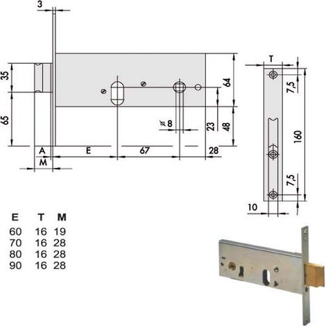 Cerradura de Inserción de Correas All 44155-70-0 Cisa