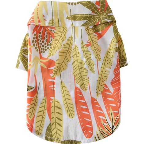 Chemise Hawaïenne Pour Chien - Coton Et Polyester - Motif Tournesol - Boutons Pression - Taille S À Xl (1/5)