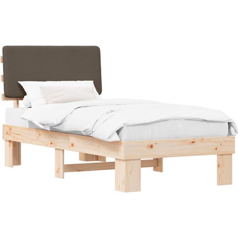Maison Exclusive - Letto con Testiera Rivestita Talpa 80 x 200 cm Pino massello