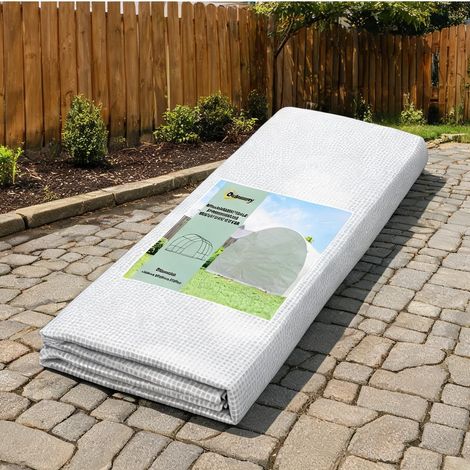Serre de jardin coloris blanc en PE 300 x 300 x 200 cm (1/5)