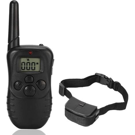 300M Collier de Chien électrique à Distance Choc Vibration Collier de Dressage pour Animaux de Compagnie Anti-Pluie avec écran LCD H356 (1/4)