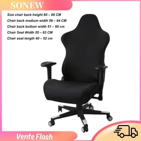 Housse De Chaise - Ergonomique - Pour Chaise De Jeu Et Bureau - Hauteur Dossier 80 À 88 Cm - Largeur Siège 55 À 63 Cm - 1 Pièce (1/5)