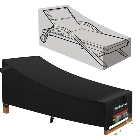 Housse Transat de Housse Salon de Jardin extérieur imperméable à l'eau Anti-UV, Housse de Chaise Longue de Patio Robuste Housse de Chaise Longue en rotin
