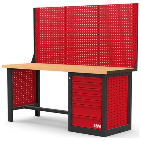 Établi SAM, Long. 2000mm x Haut. 1800mm x prof. 750mm, charge max. 1000kg ( Prix pour 1 )