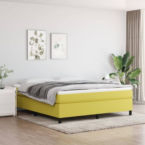 Sommier à ressorts de lit Montage Facile pour Cadre de lit - Vert 160x200 cm Tissu Chic-771002 (1/5)