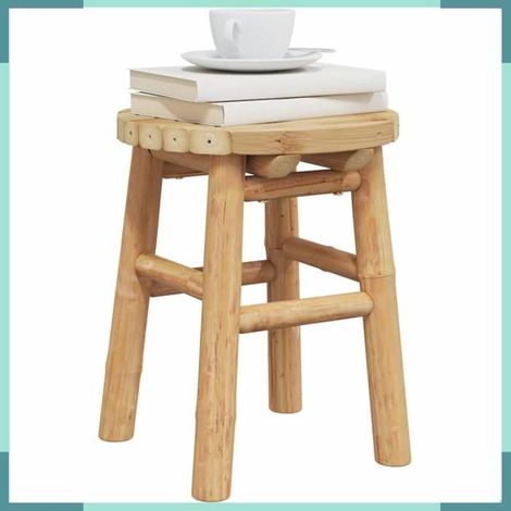 4106588 Tabouret Bambou naturel 30 x 30 x 36 cm Bambou (1/5)