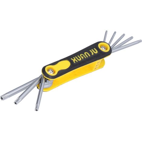 Clé en étoile pliable 8 en 1, jeu de clés combinées portables de poche, outils de réparation SK‑289 (1/5)