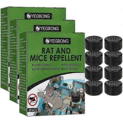 Lot de 24 boules répulsives à la menthe poivrée - Huile essentielle de menthe poivrée naturelle - Répulsif contre les souris et les rats - Solution sûre et efficace contre les rongeurs