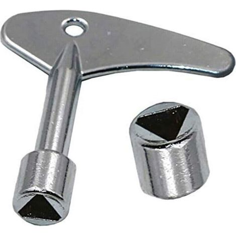 Fei Yu Lot de 2 clés triangulaires de 9 mm avec interrupteur à clé triangulaire pour ascenseur électrique à gaz d'urgence (1/5)