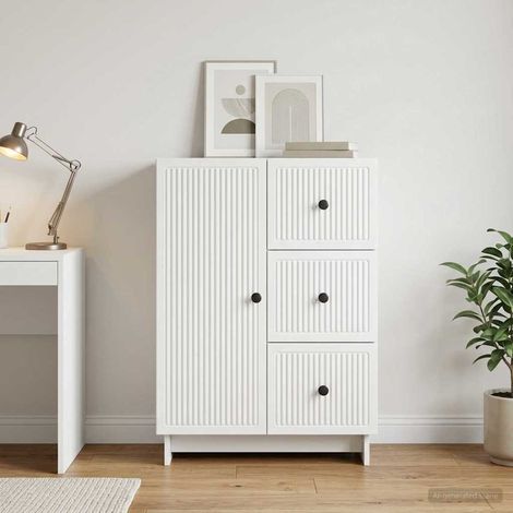 vidaXL Buffet Blanc 66 x 34,5 x 90 cm Bois d'ingénierie (1/5)