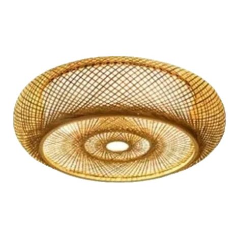 Plafonnier, Design en Bambou Tissé, Esthétique Moderne, 60CM, AUCUNE AMPoule (1/2)