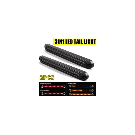 2 pezzi - Luci posteriori a LED per rimorchio, proiettore rosso e giallo, luci posteriori per auto E4, 12-24V