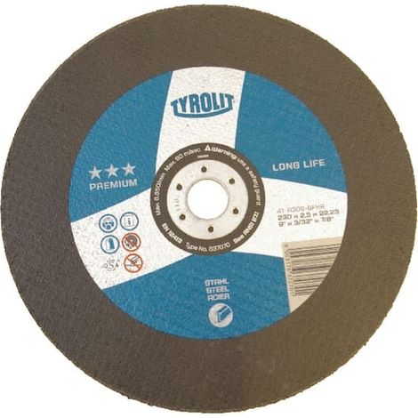 TYROLIT Disque de tronçonnage PREMIUM, ⌀ disque : 230 mm, 563250 230
