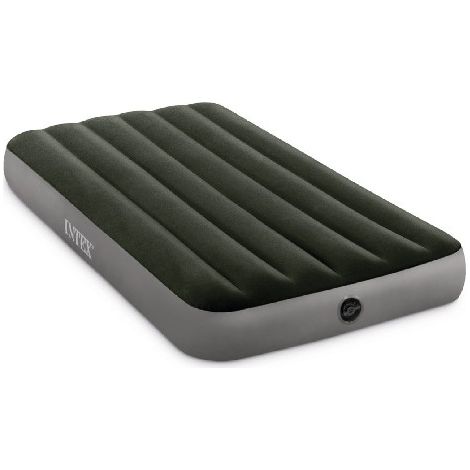 Colchón hinchable Intex 64107 de terciopelo verde de 99x191x25 cm para cama. (1/3)