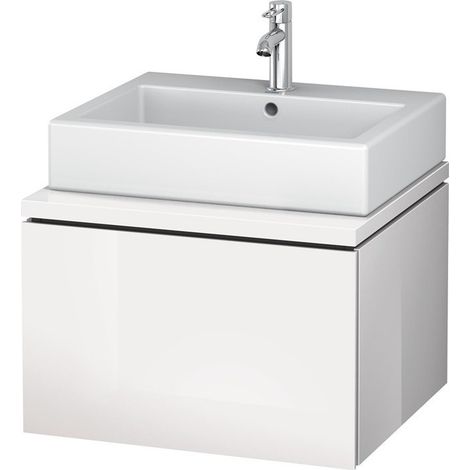 Meuble sous-vasque L-CUBE 620x547x400mm Bleu clair mat