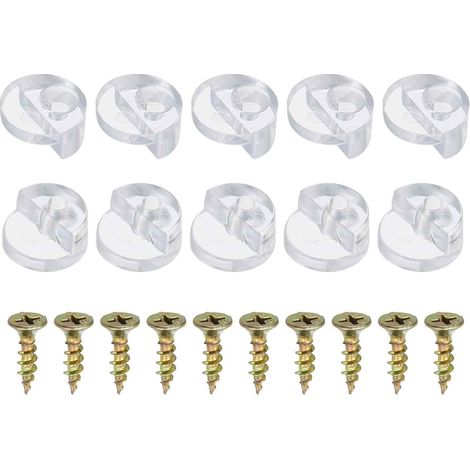 Lot de 22 clips de fixation pour miroir, diamètre 13 mm, vis incluses, pour verre 3-4 mm, portes et fenêtres(Q3 : Nouveaux produits pour le mois d'août) (1/5)