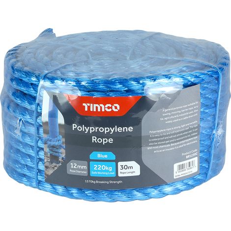 TIMCO Blue Polypropylene Rope Coil - 12mm x 30m