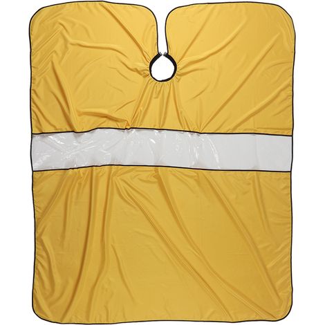 Tablier De Coiffure Jaune Imperméable - Fenêtre Pvc Transparente - Pour Salon Et Barbier - 1 Pièce (1/5)