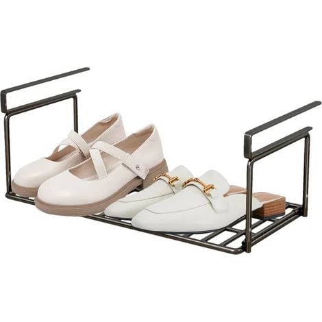 Range-chaussures coulissant, plateau sous-meuble, rangement pour chaussures d'entrée (1/5)