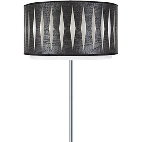 Pie Salon Alexandra 1xe27 Cromo/madera Negra 162x40x40 Cm (1/2)