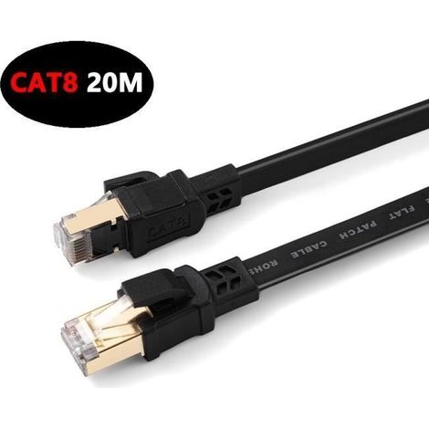 Câble Ethernet Cat 8 20M - 40Gbps - 2000MHz - Compatible RJ45 (1/4)