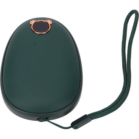 Chauffe-mains 2-en-1 4000mAh Batterie Externe USB Rechargeable Portable, 3 Niveaux de Chaleur, Power Bank Vintage Vert (1/5)