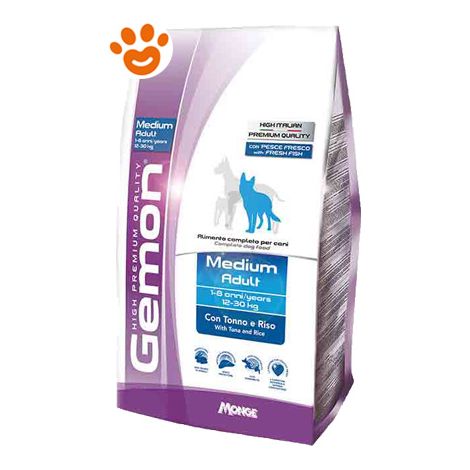 Gemon Cane Taglia Media 3  kg Tonno e Riso