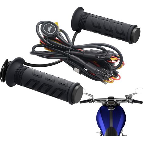 Chauffe-mains Atv, poignées chauffantes pour moto Poignées de guidon chauffantes Atv Utv Poignées chauffantes Atv et chauffe-pieds, poignées chauffantes Atv Utv pour guidon de 7/8 pouces (1/5)