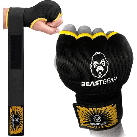 Bandes Boxe, Élastiqué Bande Boxe sous Gants Intérieurs et Protecteur de Poing et de Pouce pour la Formation en Boxing, MMA et Arts Martiaux (1/5)