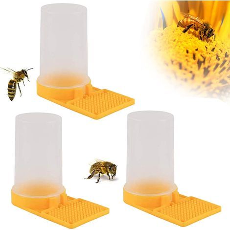 Distributeurs d'Eau Miel pour Abeilles,3 Pcs Jaune d'Abreuvoir Fournitures Apicoles en Plastique Système d'Alimentation Liquide Abeilles Outil d'Apiculture Abreuvoir de Ruche Équipement d'Alimentation (1/5)