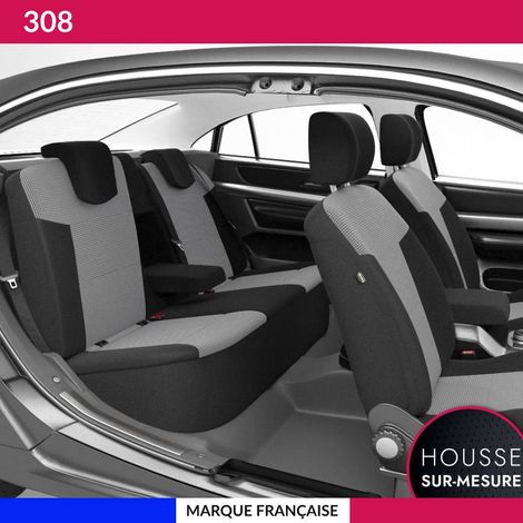 Housses de siège sur mesure pour 308 (09/2013 à 09/2021) Housse Voiture / Auto d'intérieur Jeu complet en tissu (1/5)