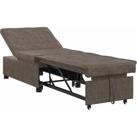 Canapé-lit,Canapé convertible Gris foncé 67 x 194 x 38 cm Cuir suédé faux CFW55486 (1/5)