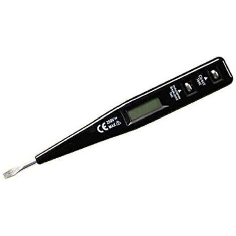 Testeur NuméRique Crayon Tournevis Sonde Testeur de Tension Lumineuse DéTecteur / 12-220V de éLectrique VoltmèTre, Noir (1/5)