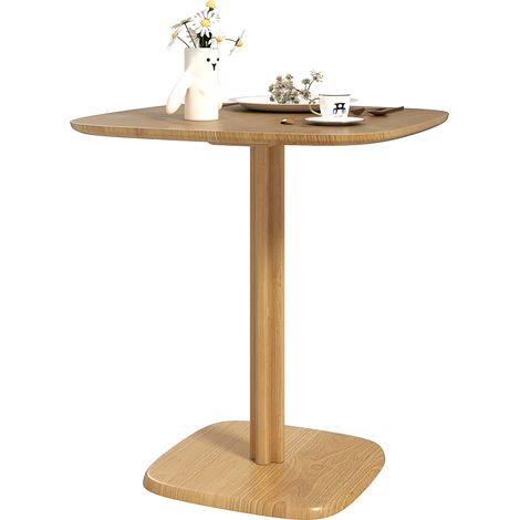 Table de cuisine carrée 70x70x75 cm bois naturel pour 4 personnes