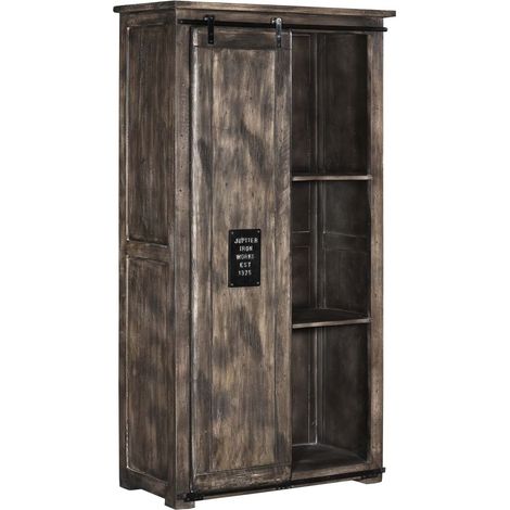 Schrank Mango 100x50x190 grau lackiert RAILWAY 215 (1/3)