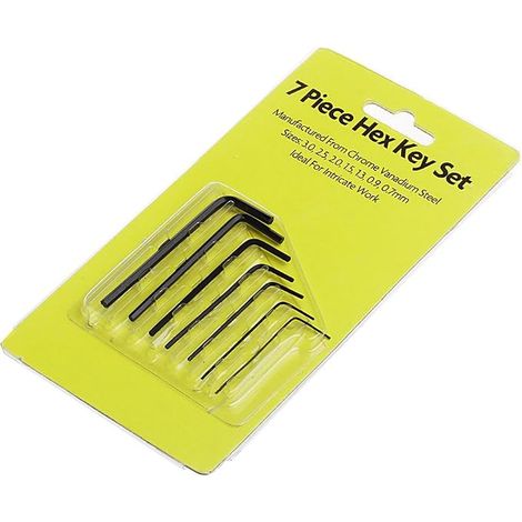 0.7mm-3mm Mini hexagone Hexagonal clé Allen Ensemble clé Tournevis Trousse à Outils (1/4)