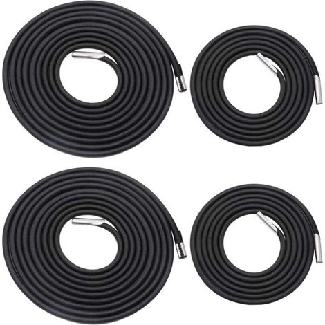 Cordons élastiques de rechange universels pour chaises Zero Gravity, chaises longues et chaises élastiques, lot de 4, noir (1/4)