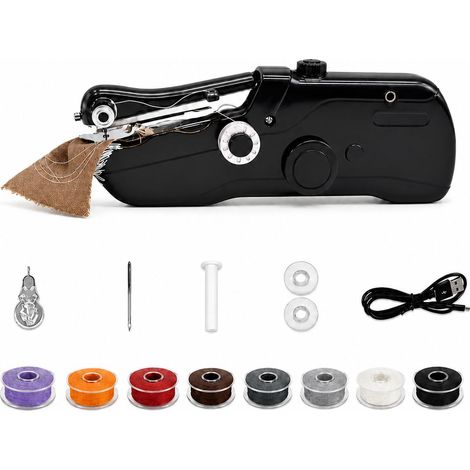 Mini machine à coudre électrique portable et accessoires  Produit de couture rapide et facile à utiliser, petit mais robuste, adapté au bricolage à domicile et aux réparations d'urgence en extérieur (1/5)