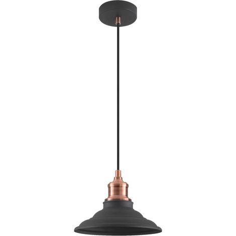 Deckenleuchte "Loret" 240V E27 Ø 20,5 cm Schwarz (1/2)