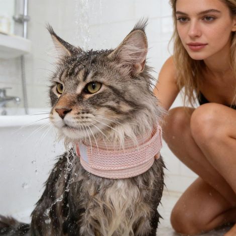 Halswundschutz für Katzen, verstellbarer Schaumstoffkragen, Genesungsschutz für Welpen, Katzen und Hunde, Zubehör für Kleintiere und Haustierbedarf (1/5)