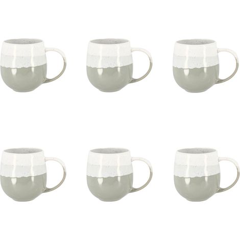 Lot de 6 mugs en grès 44cl, RIGA